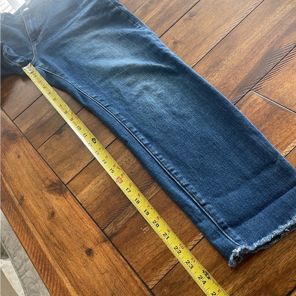 L’Agence El Matador High Rise Slim Denim Jeans Raw Hem Blue Sz 27 - Picture 9 of 12